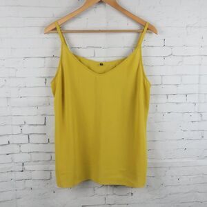 YELLOW GOLD CAMISOLE TOP WITH ADJUSTABLE STRAPS SIZE LARGE